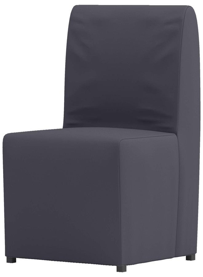 Sofa Renewal The Plyester Flax Lycksele Chair Bed Sofa Replacement is Custom Made for IKEA Lycksele Single Sleeper Or Futon. A Lycksele Single Seat Slipcover Replacement (Polyester Flax Dark Gray) - Image 1